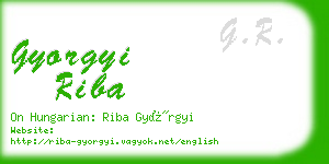 gyorgyi riba business card